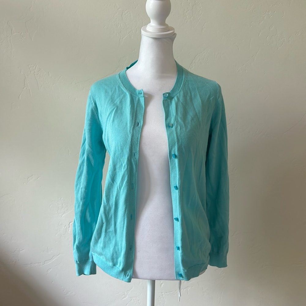 J.Crew Crewcut Girls Cardigan. Size 16. Turquois Blue